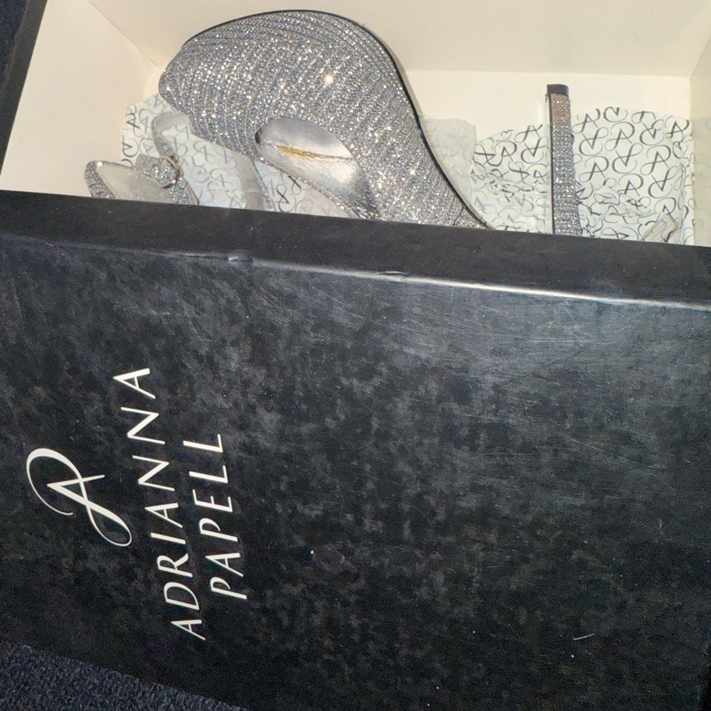 Adrianna Papell Silver Heels